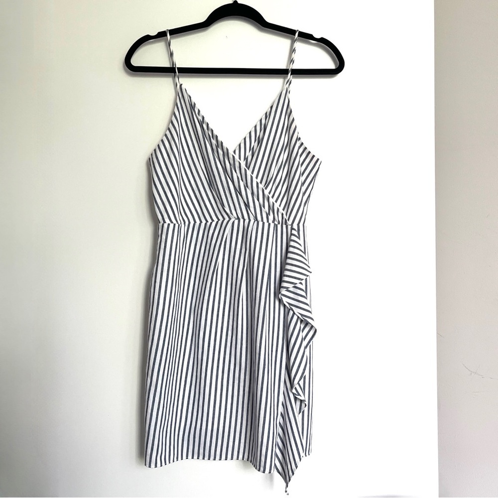 Sienna Sky Navy and White Asymmetrical Dress